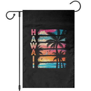 Vintage Hawaii Tropical Beach Vacation Garden Flag TS14 Black Print Your Wear