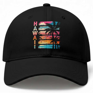 Vintage Hawaii Tropical Beach Vacation Baseball Cap TS14 Print Your Wear