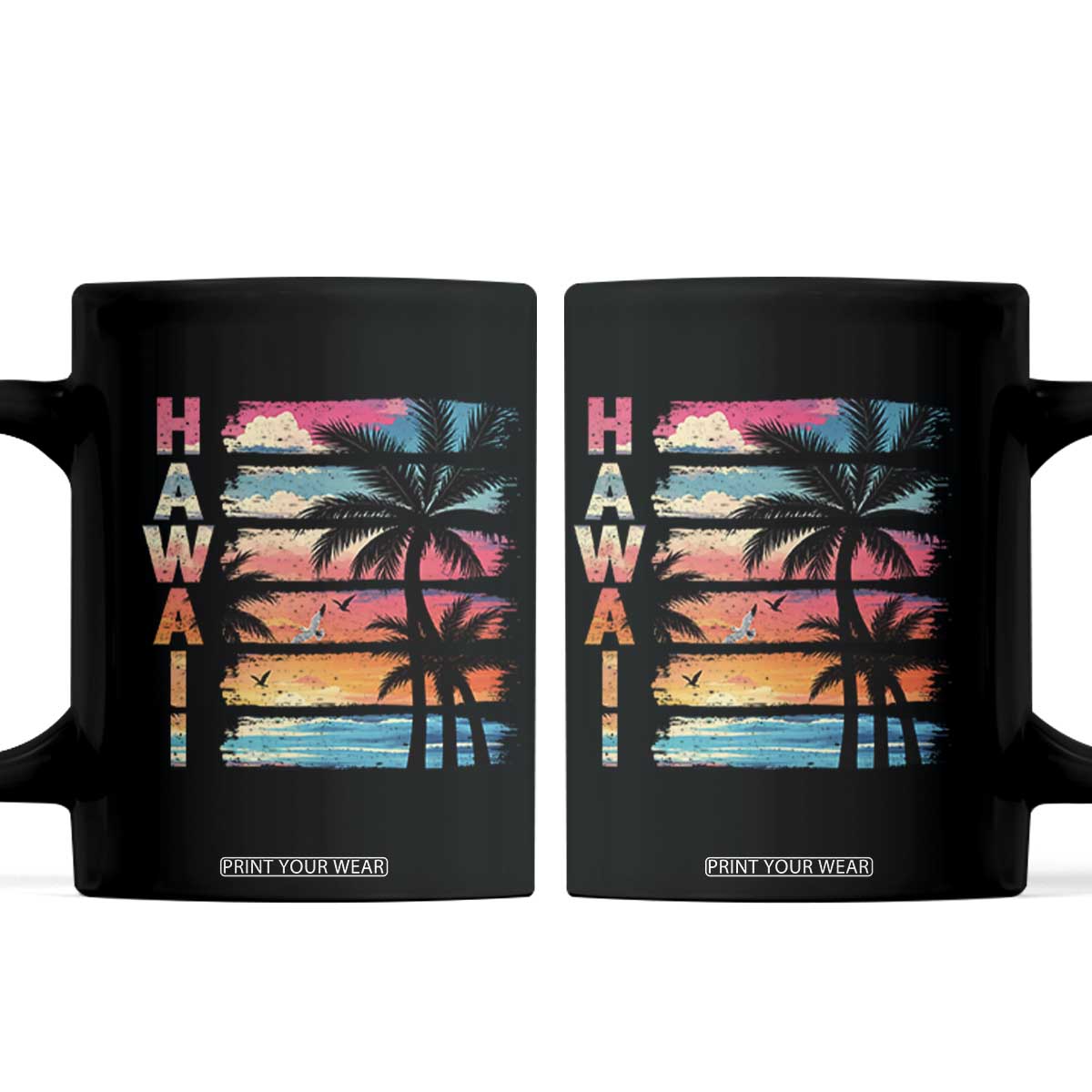 Vintage Hawaii Tropical Beach Vacation Coffee Mug TS14 Black Print Your Wear
