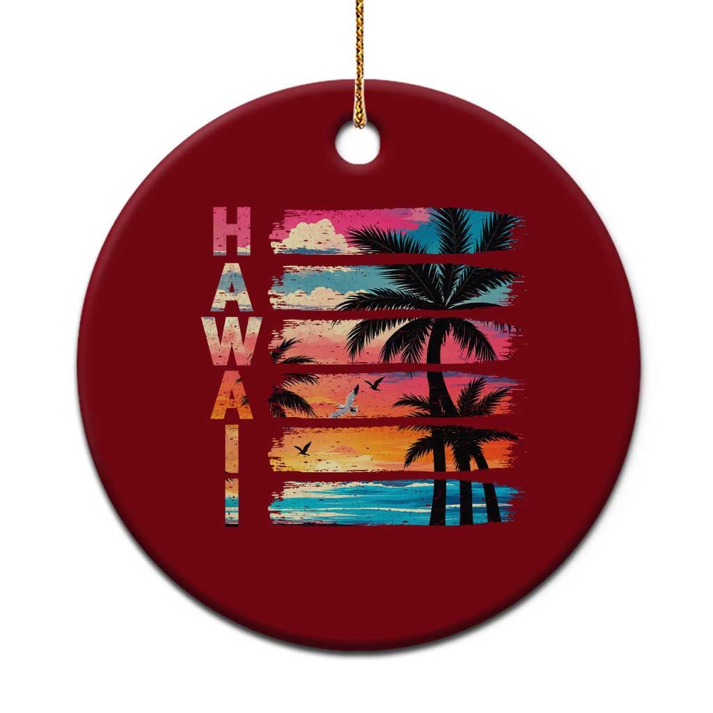 Vintage Hawaii Tropical Beach Vacation Ceramic Ornament TS14 1pc Red Print Your Wear
