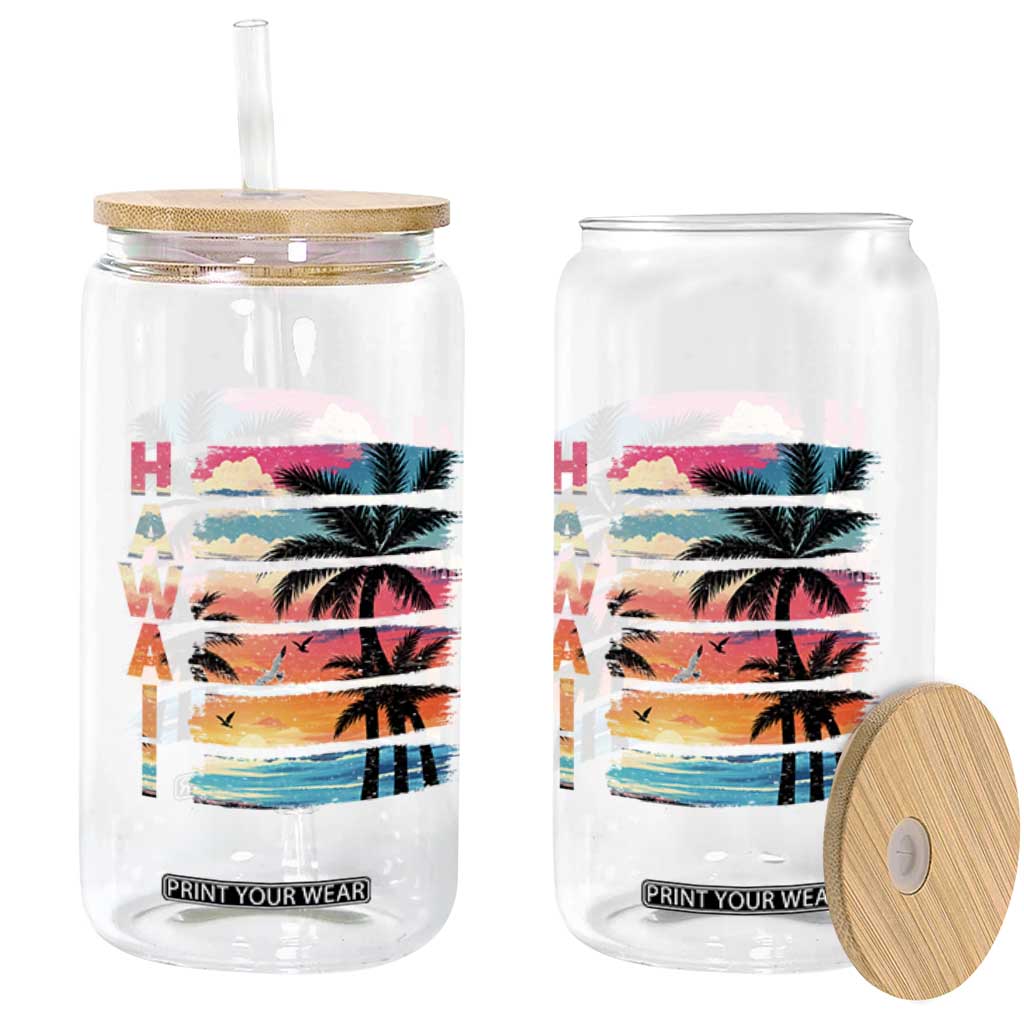 Vintage Hawaii Tropical Beach Vacation Glass Can TS14 Print Your Wear
