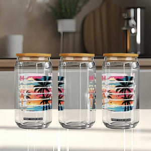 Vintage Hawaii Tropical Beach Vacation Glass Can TS14 Print Your Wear