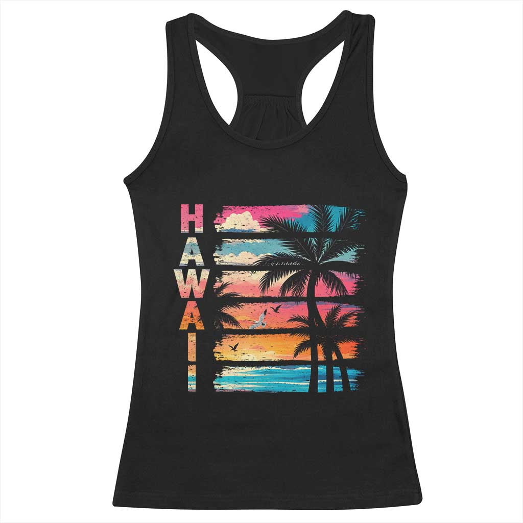 Vintage Hawaii Tropical Beach Vacation Racerback Tank Top TS14 Black Print Your Wear