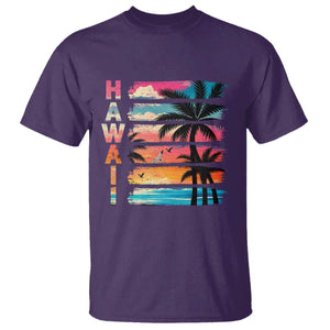 Vintage Hawaii Tropical Beach Vacation T Shirt TS14 Purple Print Your Wear
