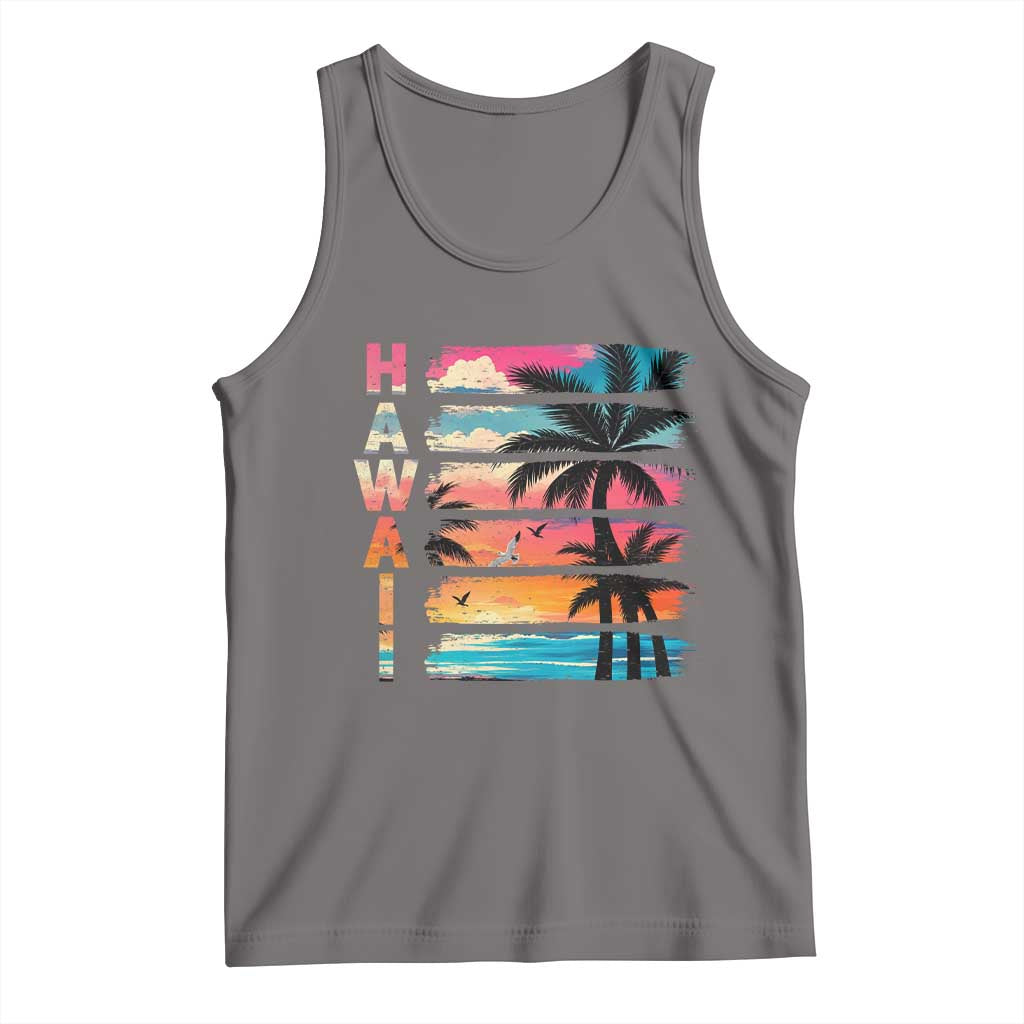Vintage Hawaii Tropical Beach Vacation Tank Top TS14 Deep Heather Print Your Wear