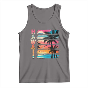 Vintage Hawaii Tropical Beach Vacation Tank Top TS14 Deep Heather Print Your Wear