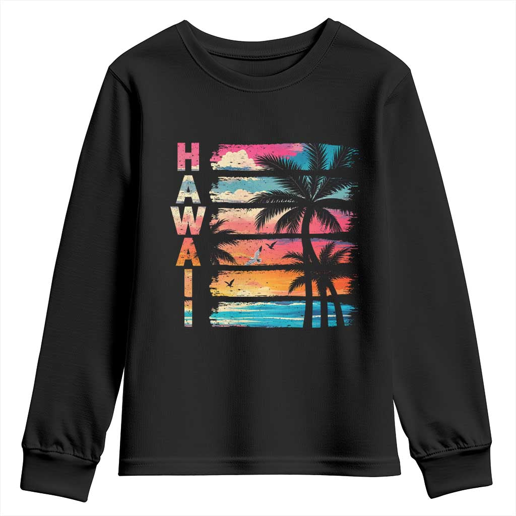 Vintage Hawaii Tropical Beach Vacation Youth Sweatshirt TS14 Black Print Your Wear