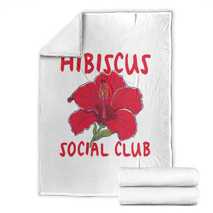 Hibiscus Flower Throw Blanket Aloha Hawaii Tropical Beach Vacation TS14 White Print Your Wear