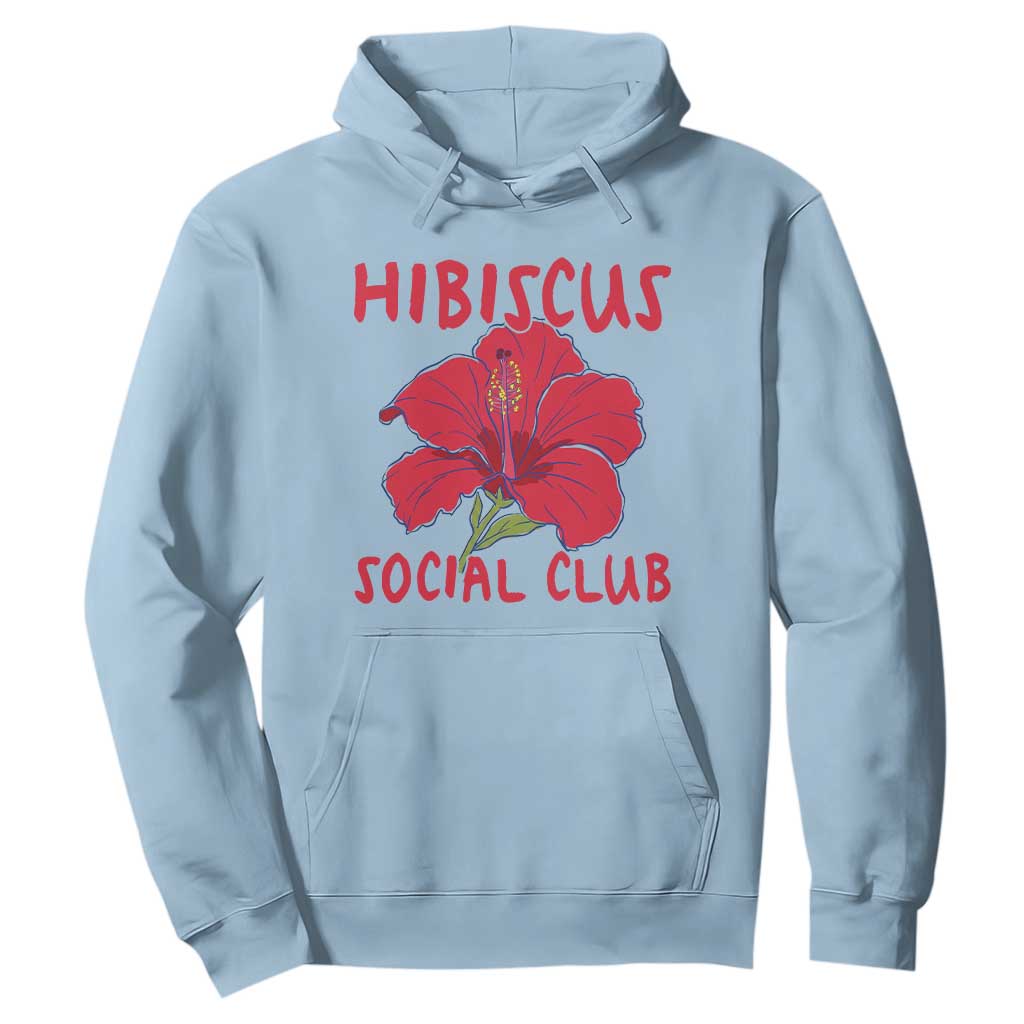 Hibiscus Flower Hoodie Aloha Hawaii Tropical Beach Vacation TS14 Light Blue Print Your Wear