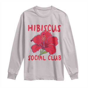 Hibiscus Flower Long Sleeve Shirt Aloha Hawaii Tropical Beach Vacation TS14 Ice Gray Print Your Wear