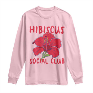 Hibiscus Flower Long Sleeve Shirt Aloha Hawaii Tropical Beach Vacation TS14 Light Pink Print Your Wear
