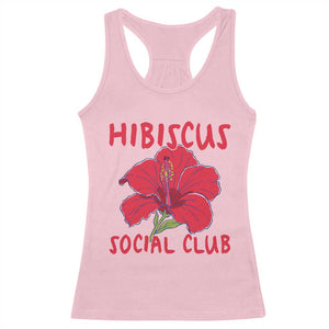 Hibiscus Flower Racerback Tank Top Aloha Hawaii Tropical Beach Vacation TS14 Light Pink Print Your Wear