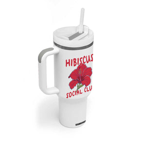 Hibiscus Flower Tumbler With Handle Aloha Hawaii Tropical Beach Vacation TS14 Print Your Wear