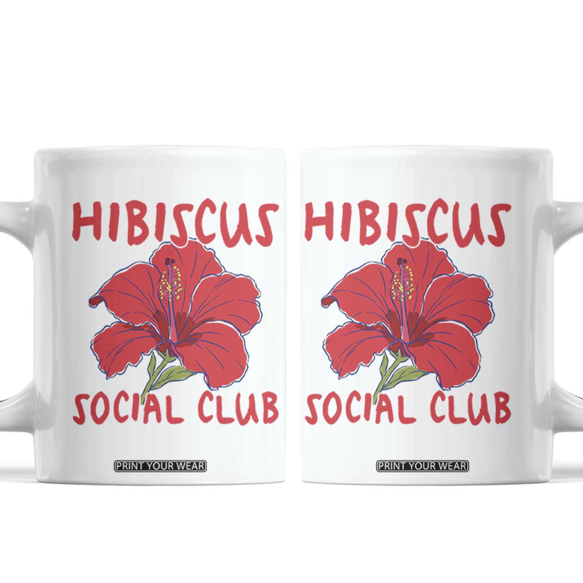 Hibiscus Flower Coffee Mug Aloha Hawaii Tropical Beach Vacation TS14 White Print Your Wear
