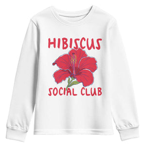 Hibiscus Flower Youth Sweatshirt Aloha Hawaii Tropical Beach Vacation TS14 White Print Your Wear