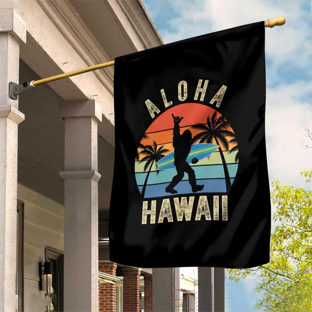 Funny Bigfoot Aloha Hawaiian Surfing Garden Flag Tropical Beach Surfer Gift TS14 Print Your Wear
