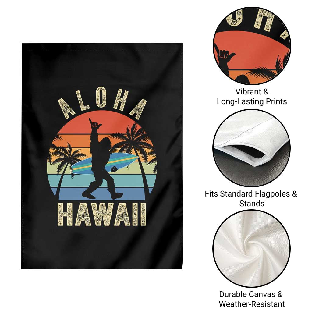 Funny Bigfoot Aloha Hawaiian Surfing Garden Flag Tropical Beach Surfer Gift TS14 Print Your Wear