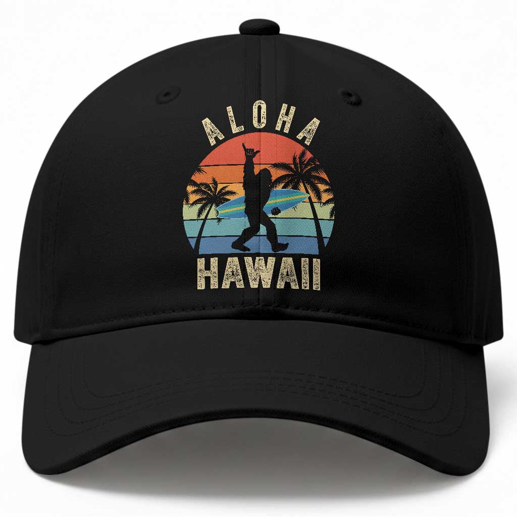 Funny Bigfoot Aloha Hawaiian Surfing Baseball Cap Tropical Beach Surfer Gift TS14 Print Your Wear