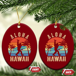 Funny Bigfoot Aloha Hawaiian Surfing Ceramic Ornament Tropical Beach Surfer Gift TS14 Print Your Wear