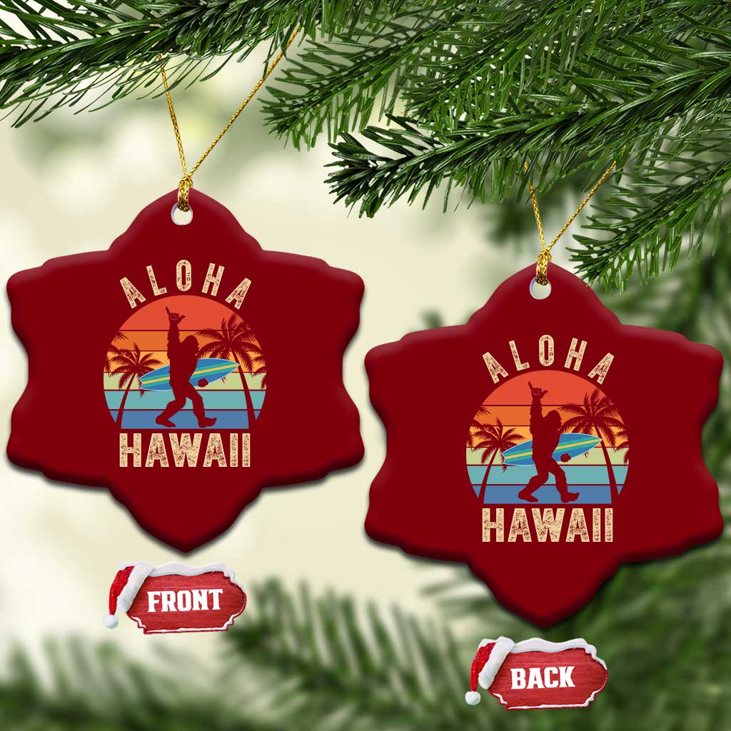 Funny Bigfoot Aloha Hawaiian Surfing Ceramic Ornament Tropical Beach Surfer Gift TS14 Print Your Wear