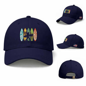 Funny Bigfoot Aloha Hawaiian Surfing Tropical Beach Surfer Baseball Cap TS14 Baseball Cap Universal Fit Dark Blue Print Your Wear