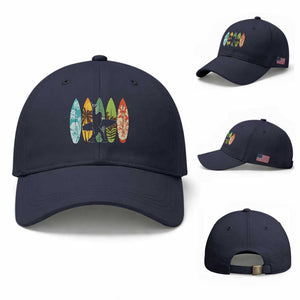 Funny Bigfoot Aloha Hawaiian Surfing Tropical Beach Surfer Baseball Cap TS14 Baseball Cap Universal Fit Navy Print Your Wear