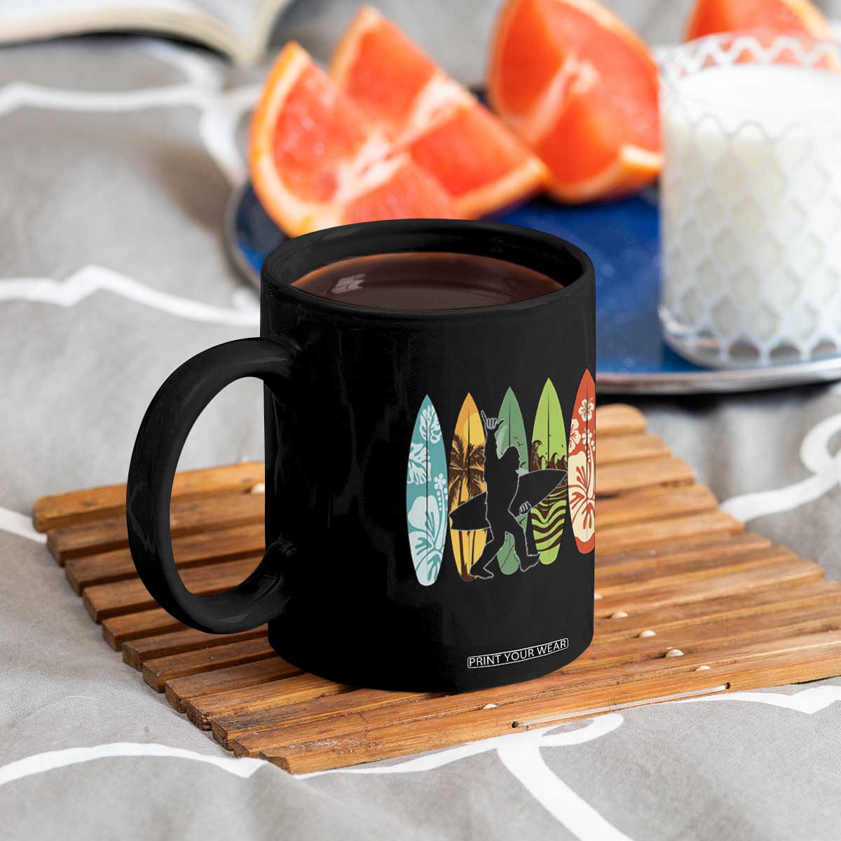 Funny Bigfoot Aloha Hawaiian Surfing Tropical Beach Surfer Coffee Mug TS14 Print Your Wear