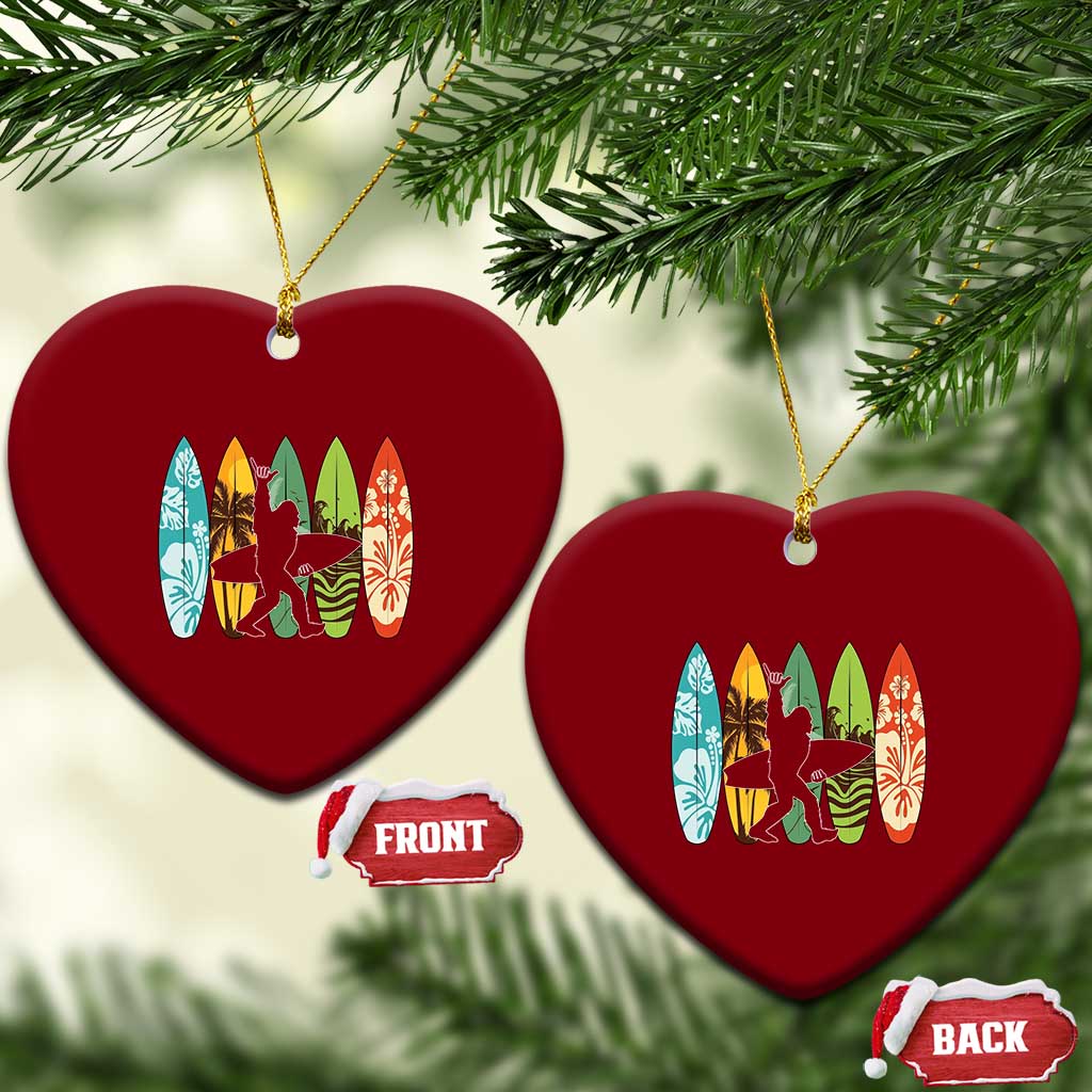 Funny Bigfoot Aloha Hawaiian Surfing Tropical Beach Surfer Ceramic Ornament TS14 Print Your Wear