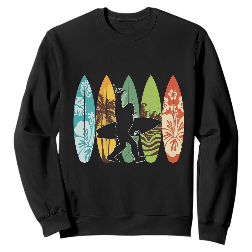 Funny Bigfoot Aloha Hawaiian Surfing Tropical Beach Surfer Sweatshirt TS14 Black Print Your Wear
