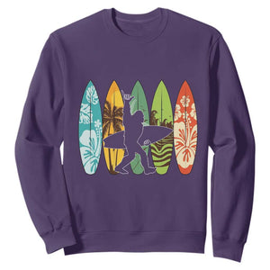 Funny Bigfoot Aloha Hawaiian Surfing Tropical Beach Surfer Sweatshirt TS14 Purple Print Your Wear