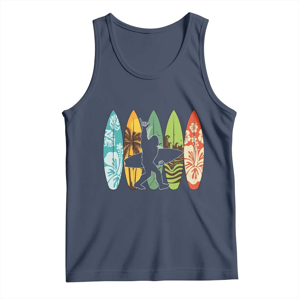 Funny Bigfoot Aloha Hawaiian Surfing Tropical Beach Surfer Tank Top TS14 Navy Print Your Wear