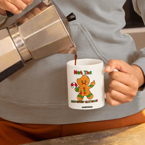 Not The Gumdrop Buttows Coffee Mug Funny Christmas Gingerbread Man Meme TS14 Print Your Wear