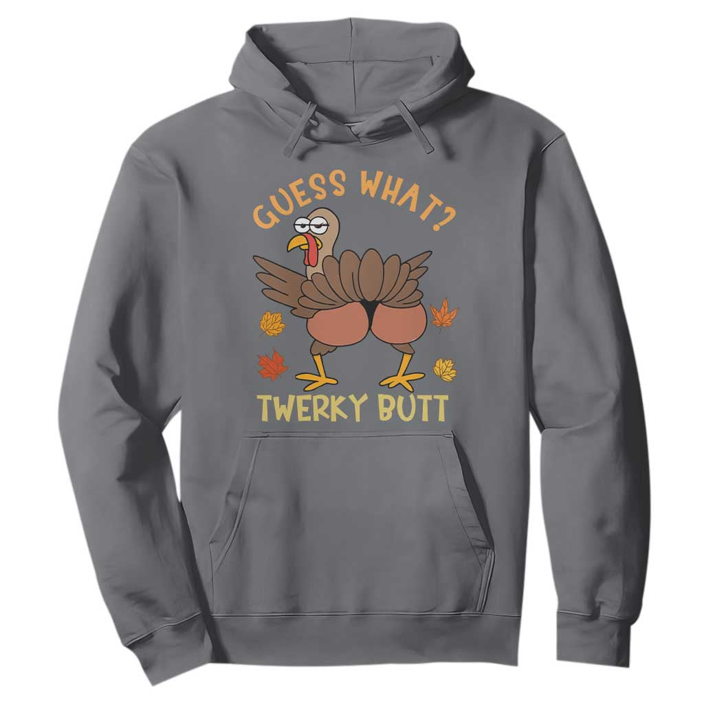 Funny Turkey Thanksgiving Hoodie Guess What Twerky Butt TS14 Charcoal Print Your Wear