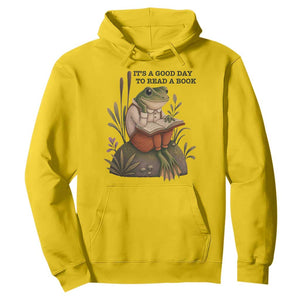 Frog Classic Books Hoodie It Is A Good Day To Read A Book TS14 Daisy Print Your Wear