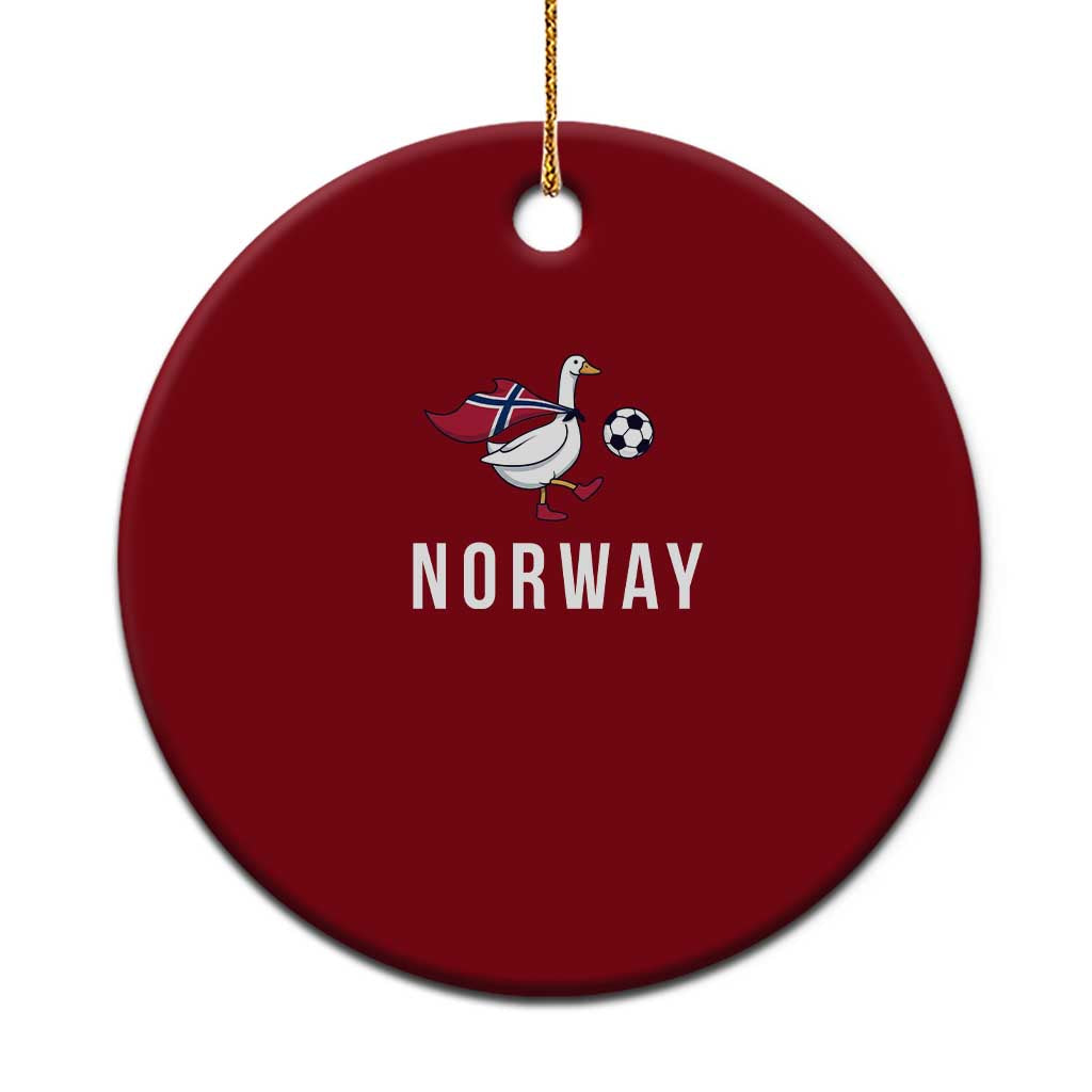 Norway Football Ceramic Ornament Silly Goose Soccer Fan Support TS14 1pc Red Print Your Wear