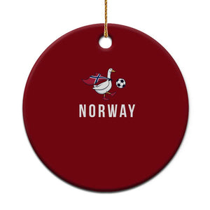 Norway Football Ceramic Ornament Silly Goose Soccer Fan Support TS14 1pc Red Print Your Wear
