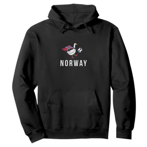 Norway Football Hoodie Silly Goose Soccer Fan Support TS14 Black Print Your Wear