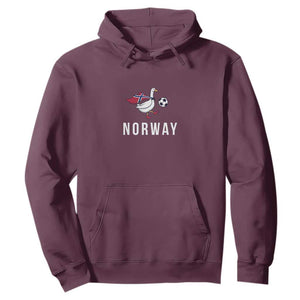 Norway Football Hoodie Silly Goose Soccer Fan Support TS14 Maroon Print Your Wear