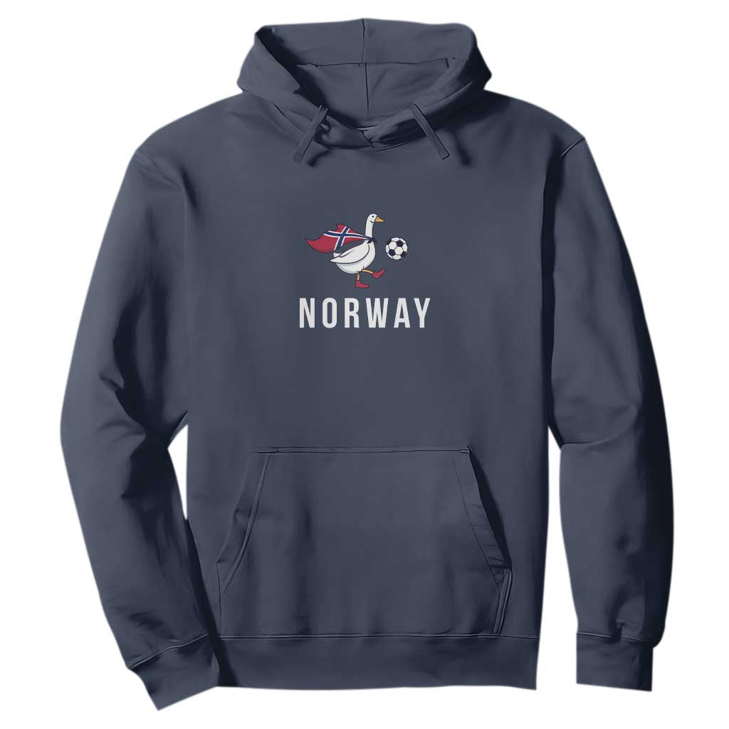 Norway Football Hoodie Silly Goose Soccer Fan Support TS14 Navy Print Your Wear