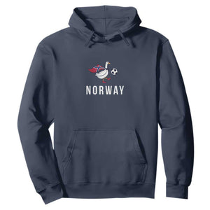 Norway Football Hoodie Silly Goose Soccer Fan Support TS14 Navy Print Your Wear