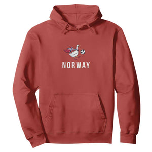 Norway Football Hoodie Silly Goose Soccer Fan Support TS14 Red Print Your Wear