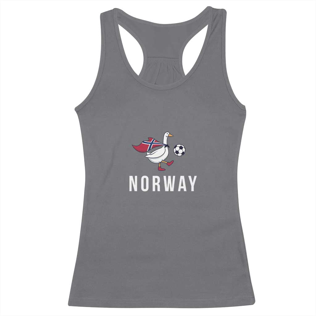 Norway Football Racerback Tank Top Silly Goose Soccer Fan Support TS14 Charcoal Print Your Wear