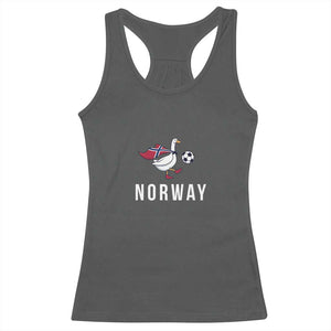 Norway Football Racerback Tank Top Silly Goose Soccer Fan Support TS14 Dark Heather Print Your Wear