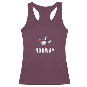 Norway Football Racerback Tank Top Silly Goose Soccer Fan Support TS14 Maroon Print Your Wear