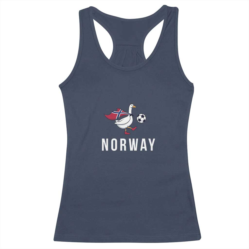 Norway Football Racerback Tank Top Silly Goose Soccer Fan Support TS14 Navy Print Your Wear