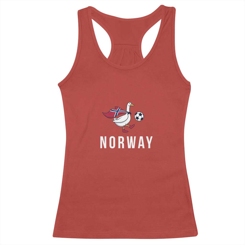 Norway Football Racerback Tank Top Silly Goose Soccer Fan Support TS14 Red Print Your Wear