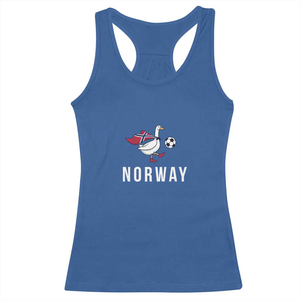 Norway Football Racerback Tank Top Silly Goose Soccer Fan Support TS14 Royal Blue Print Your Wear