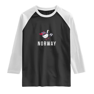 Norway Football Raglan Shirt Silly Goose Soccer Fan Support TS14 Black White Print Your Wear