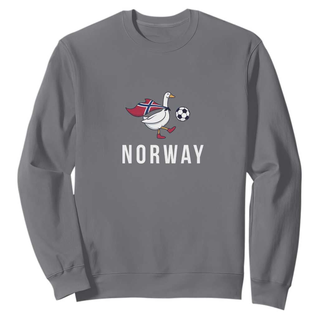 Norway Football Sweatshirt Silly Goose Soccer Fan Support TS14 Charcoal Print Your Wear
