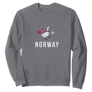 Norway Football Sweatshirt Silly Goose Soccer Fan Support TS14 Charcoal Print Your Wear
